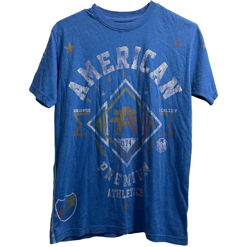 Men’s Blue American Fighter T-Shirt Size Small